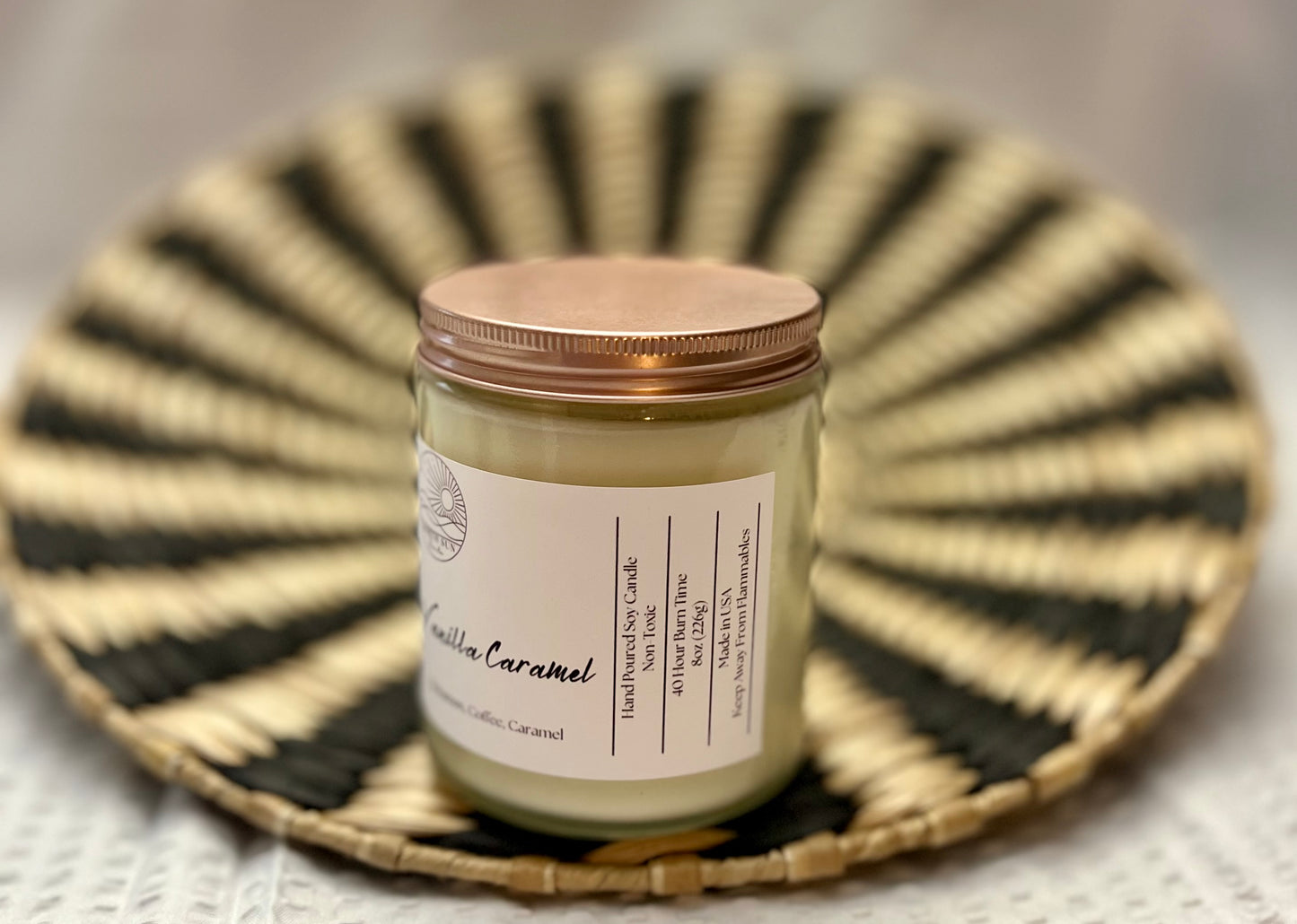 Vanilla Caramel – Handcrafted Scented Candle | Rich Vanilla & Sweet Caramel Aroma