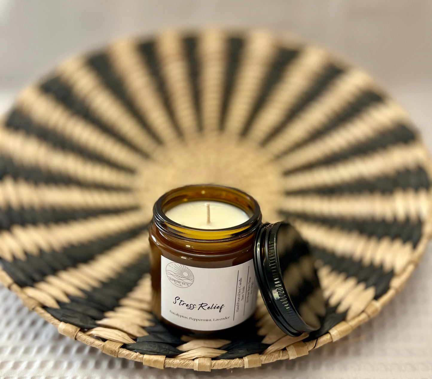 Stress Relief Candle - 4 oz Calming Aromatherapy | Hand-Poured Soy Wax | Relaxing Home Fragrance