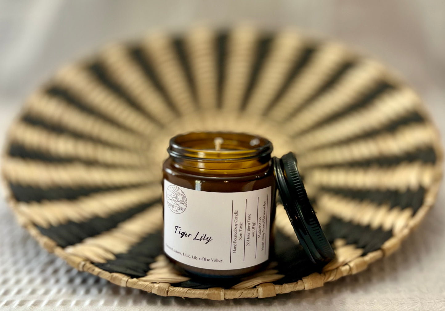 Tiger Lily Candle - 4oz Exotic Floral Scent | Hand-Poured Soy Wax | Elegant Home Fragrance