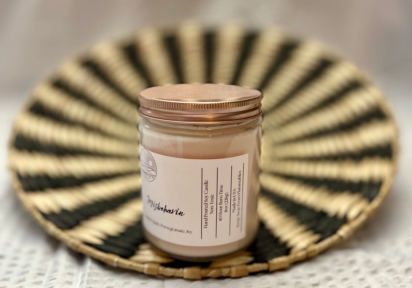 Misbehavin' Candle – 8 oz Bold and Playful Scented Soy Candle – Unique Fragrance for Fun and Rebellion – Handcrafted Artisan Candle