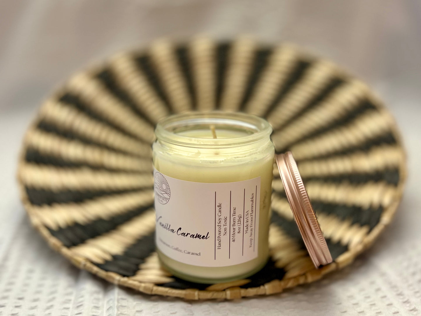 Vanilla Caramel – Handcrafted Scented Candle | Rich Vanilla & Sweet Caramel Aroma