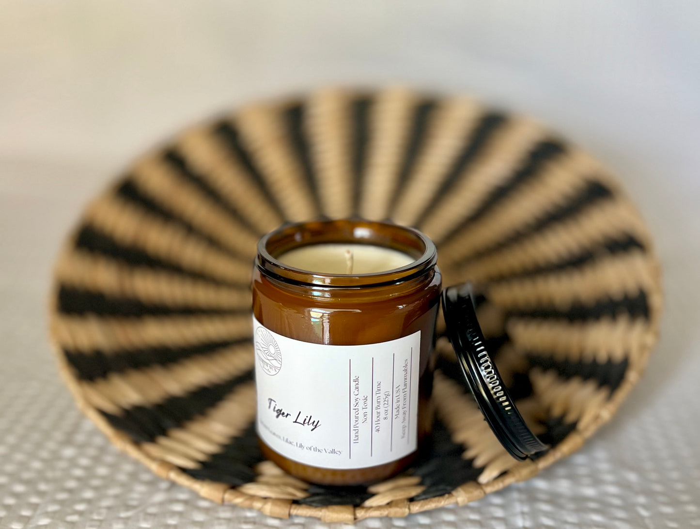 Tiger Lily Candle - 8oz Exotic Floral Scent | Hand-Poured Soy Wax | Elegant Home Fragrance