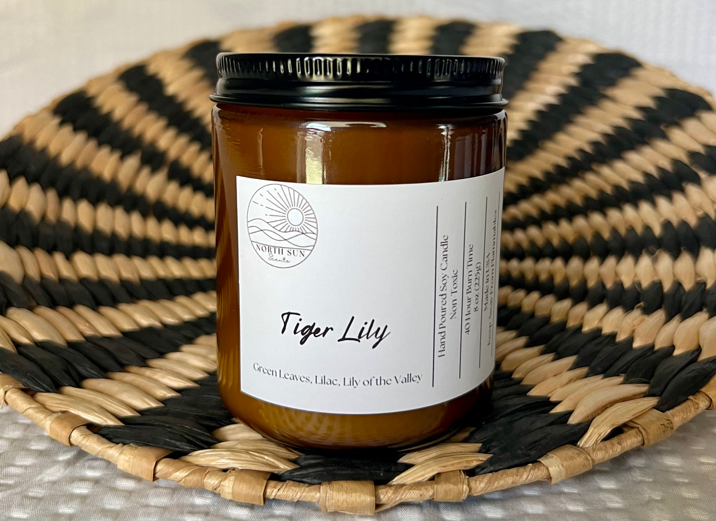 Tiger Lily Candle - 8oz Exotic Floral Scent | Hand-Poured Soy Wax | Elegant Home Fragrance