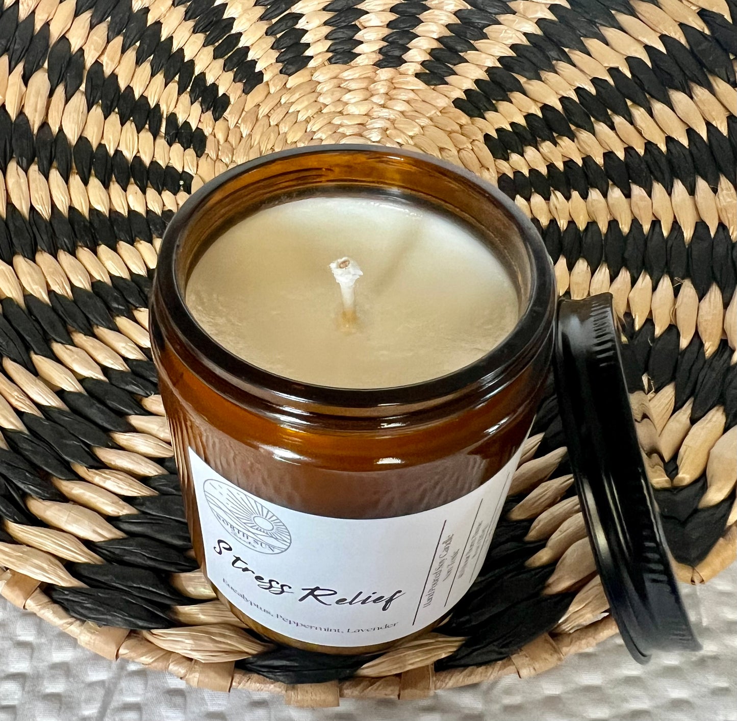 Stress Relief Candle - 8 oz Calming Aromatherapy | Hand-Poured Soy Wax | Relaxing Home Fragrance