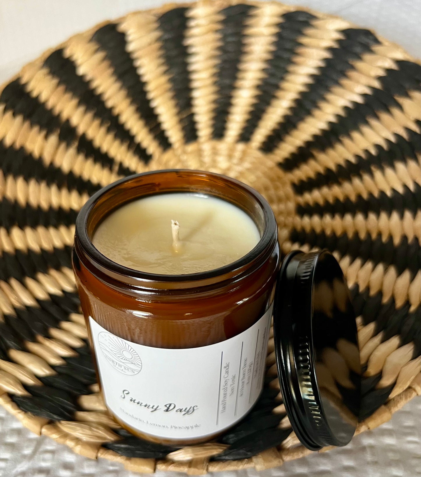 Sunny Days Candle - 8 oz Bright & Cheerful Scent | Hand-Poured Soy Wax | Uplifting Home Fragrance