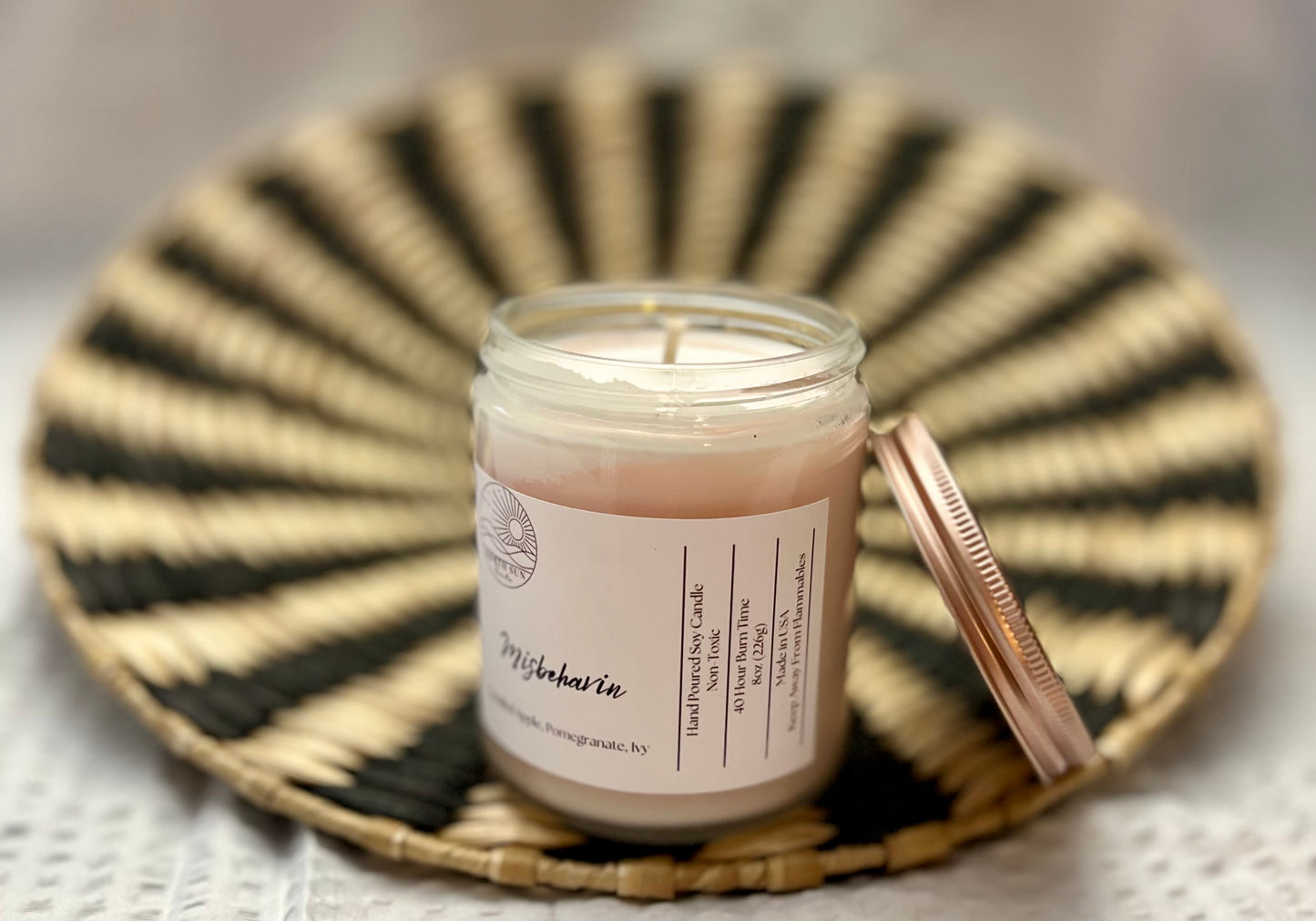 Misbehavin' Candle – 8 oz Bold and Playful Scented Soy Candle – Unique Fragrance for Fun and Rebellion – Handcrafted Artisan Candle