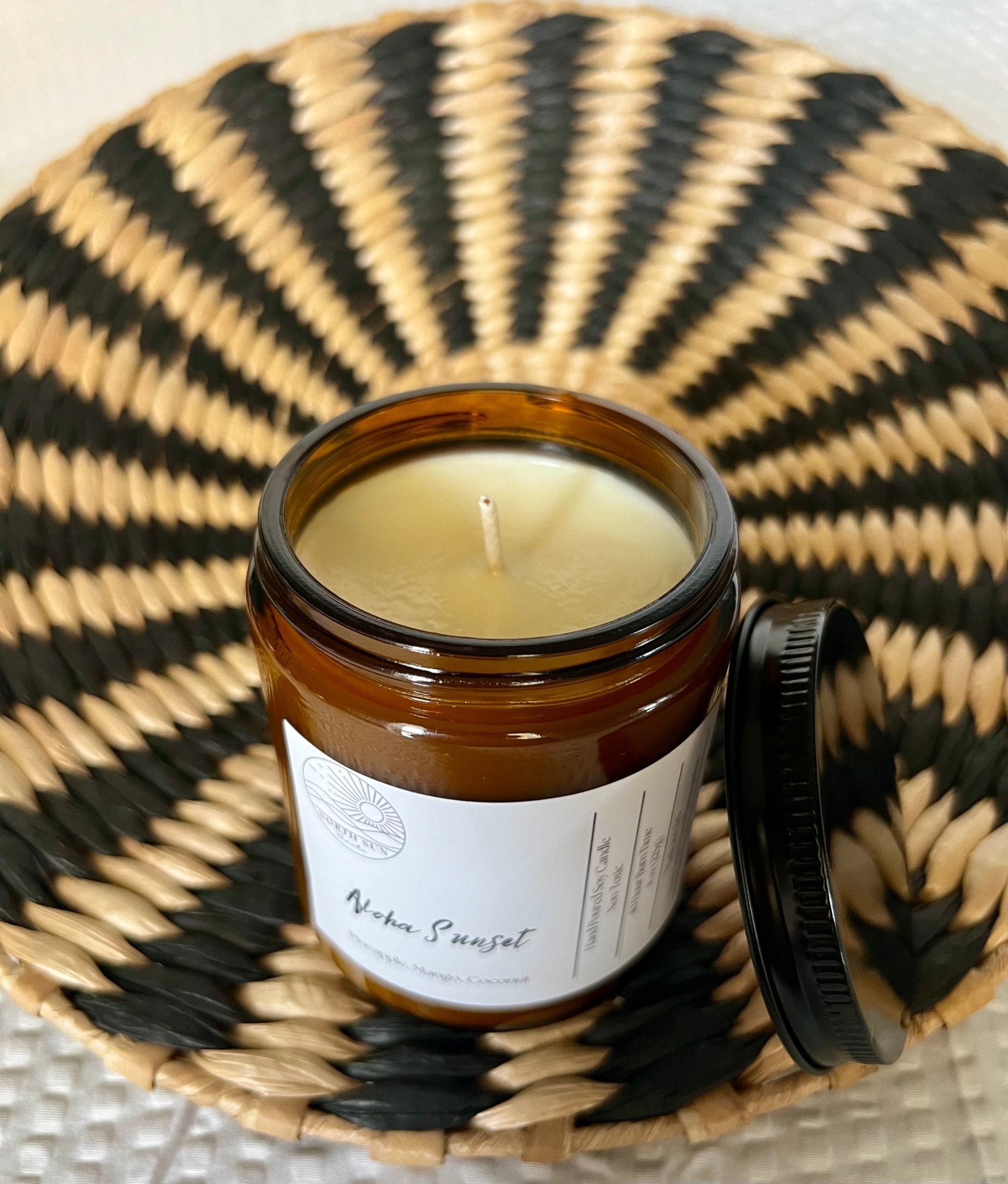 Aloha Sunset Candle - Tropical Escape Scent | Hand - Poured Soy Wax | Exotic Home Fragrance - North Sun Scents