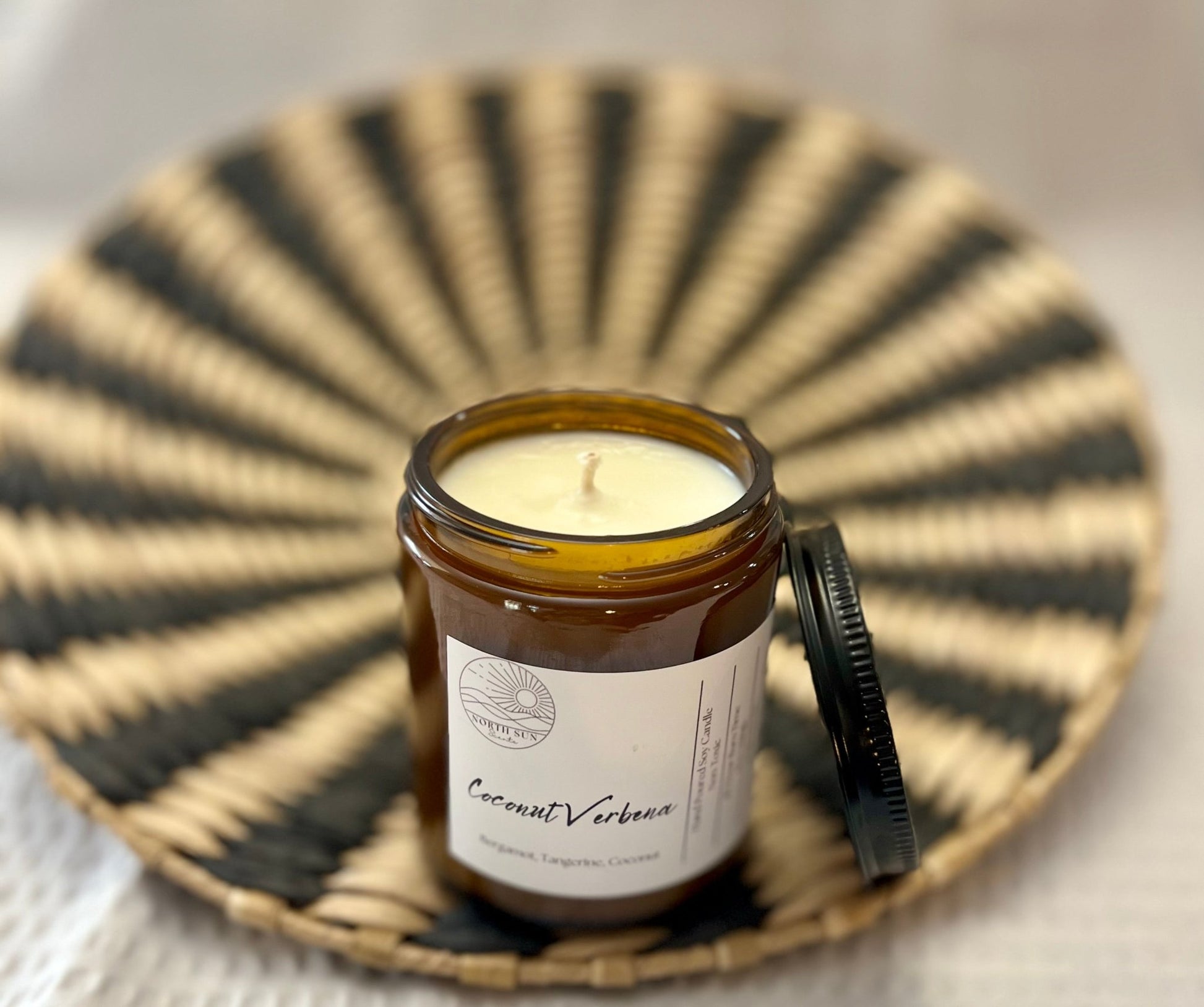 Handmade Coconut Verbena Soy Candle | Fresh & Inviting Scent | Perfect for Relaxation - North Sun Scents