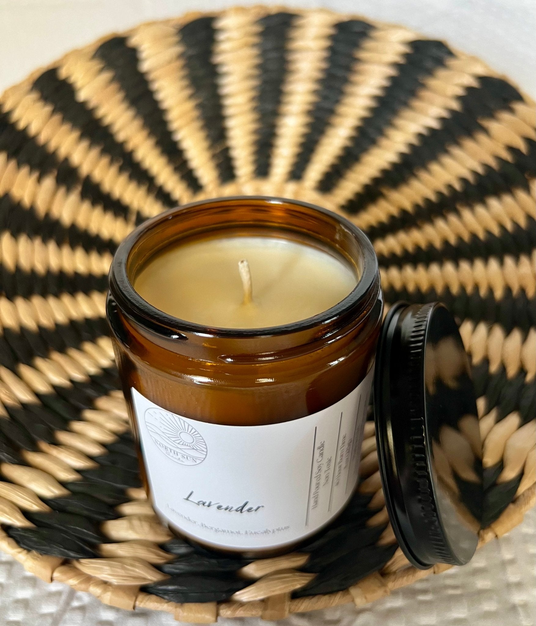 Lavender Candle - Calming Floral Scent | Hand - Poured Soy Wax | Soothing Home Fragrance - North Sun Scents