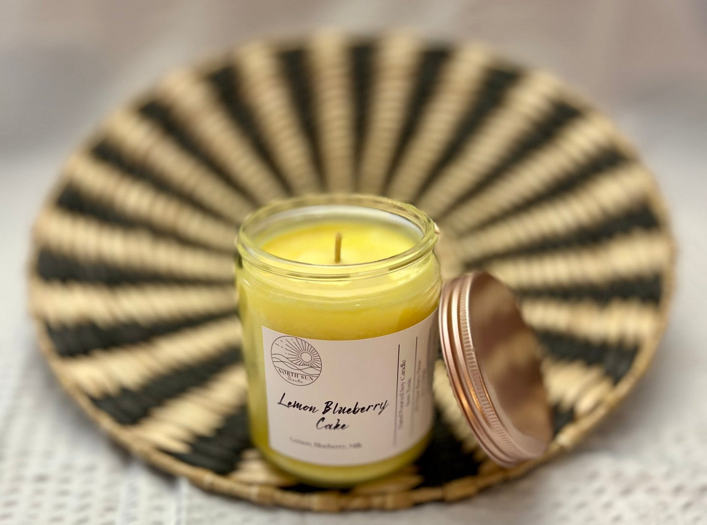 Lemon Blueberry Cake Candle – Handcrafted, Sweet and Citrus Delight - North Sun Scents